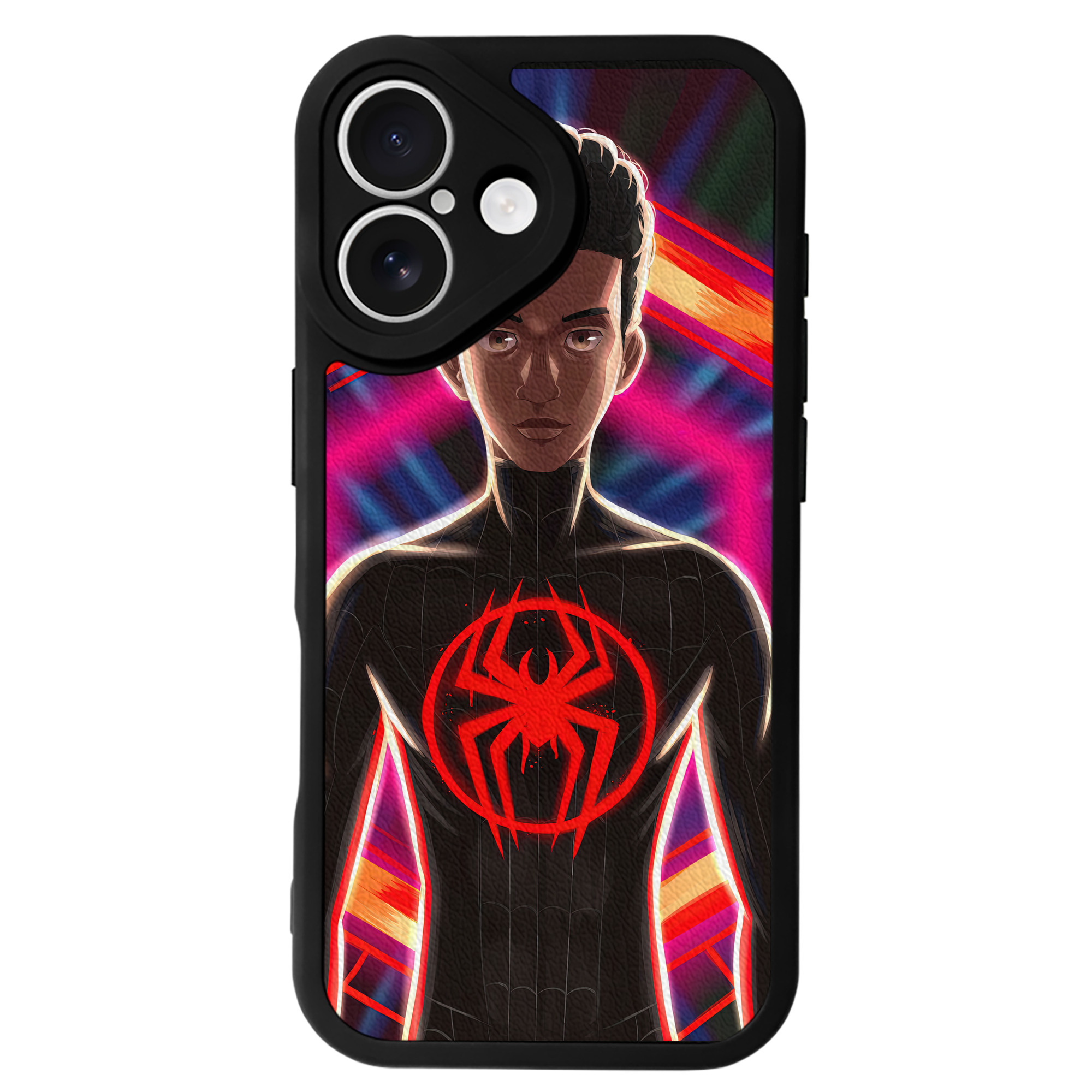（画像用） Spider Man スパイダーマン 【iPhone 16シリーズ対応】シリコンスマホケース（レザー調） 材質：シリコン